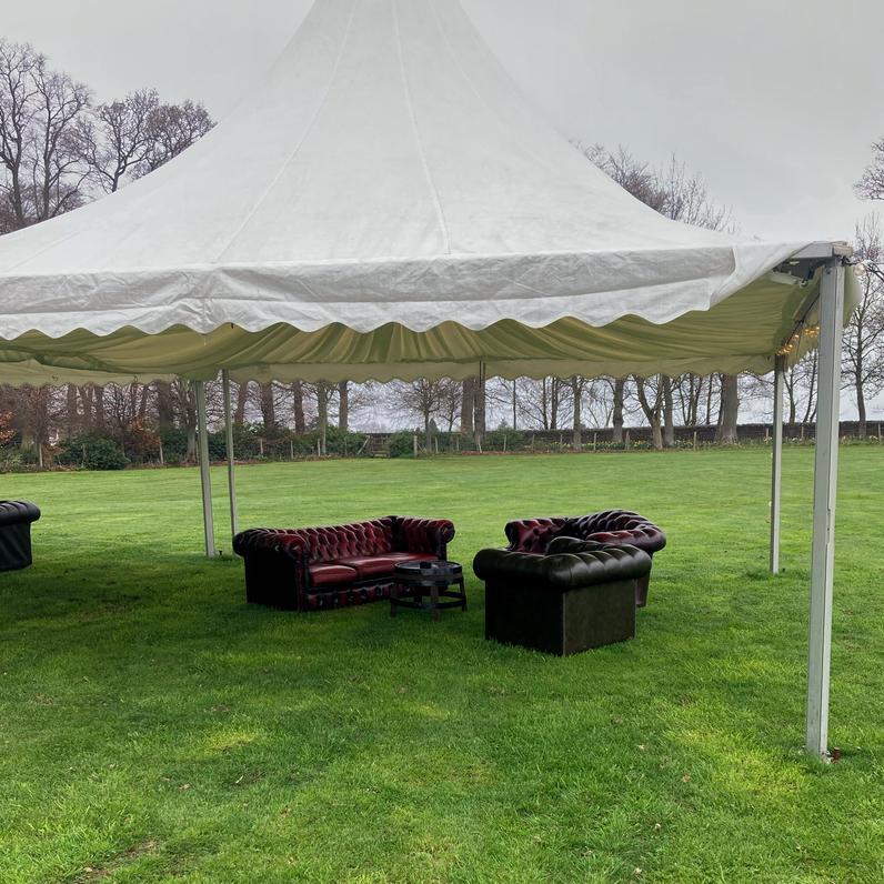 Marquee with Chesterfield Leather Furniture